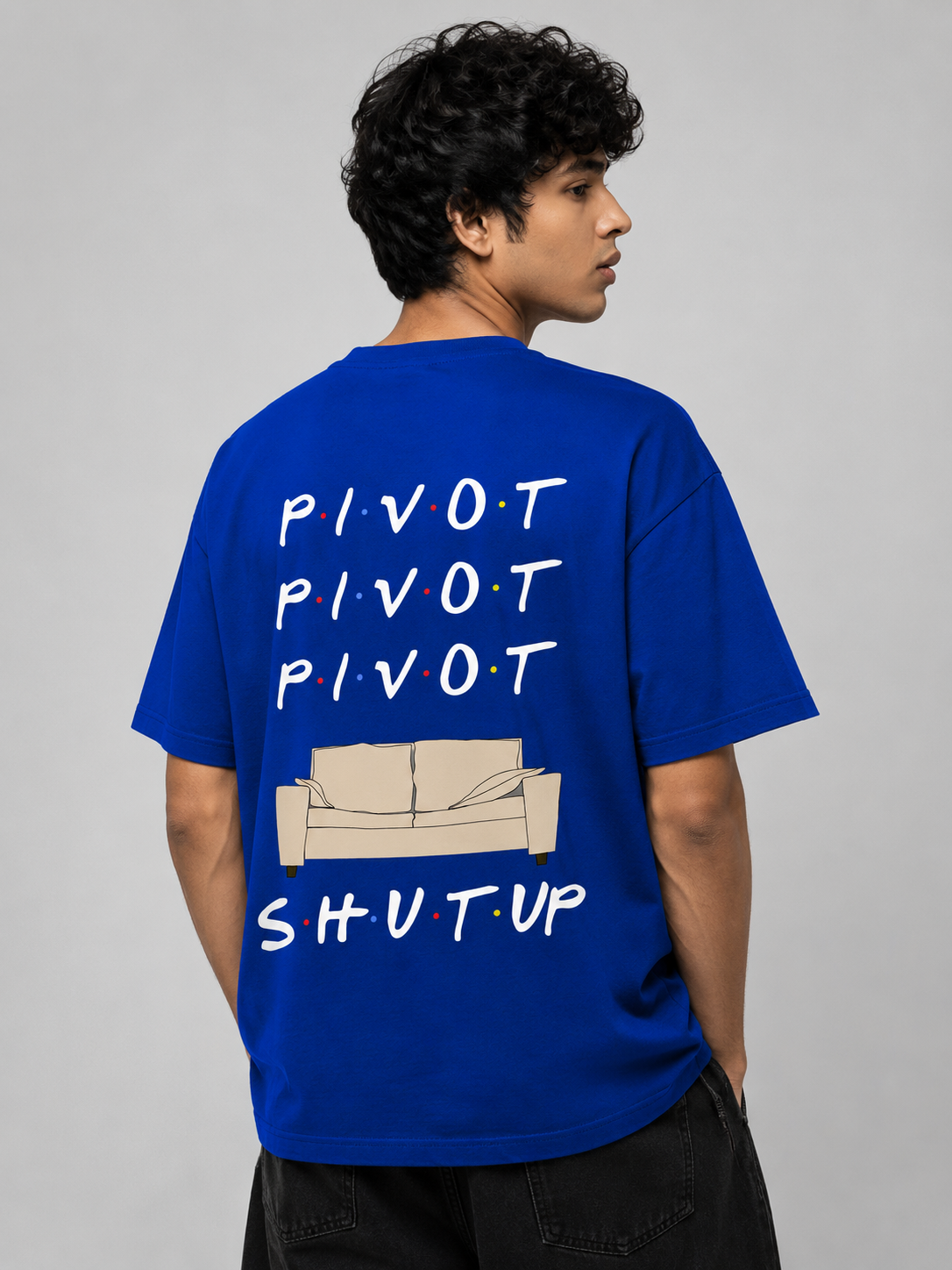 Pivot Printed Round Neck Oversize Pre-customized Tshirt for Men