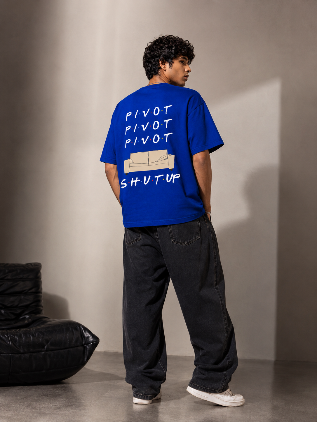 Pivot Printed Round Neck Oversize Pre-customized Tshirt for Men