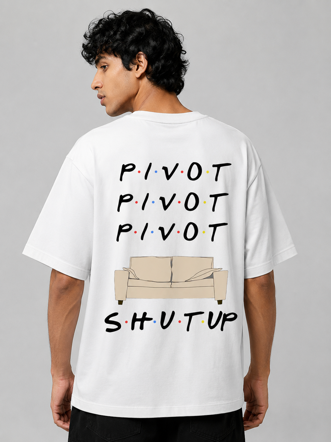 Pivot Printed Round Neck Oversize Pre-customized Tshirt for Men