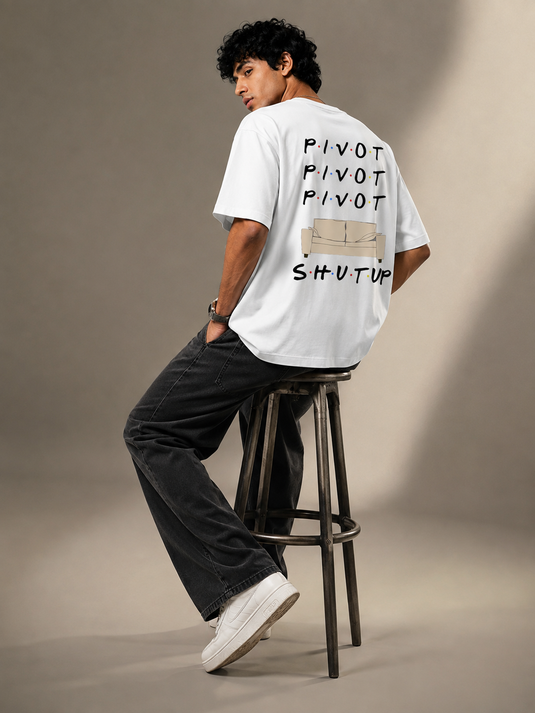 Pivot Printed Round Neck Oversize Pre-customized Tshirt for Men