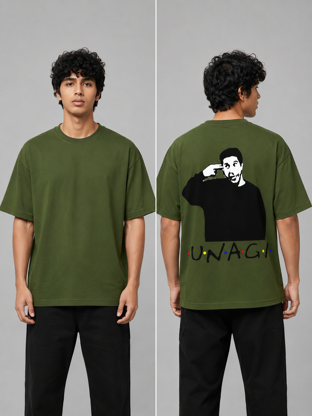 Unagi Printed Round Neck Oversize Pre-customized Tshirt for Men
