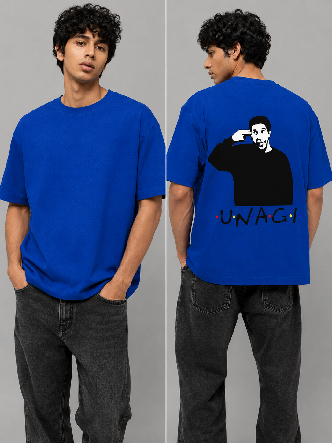 Unagi Printed Round Neck Oversize Pre-customized Tshirt for Men