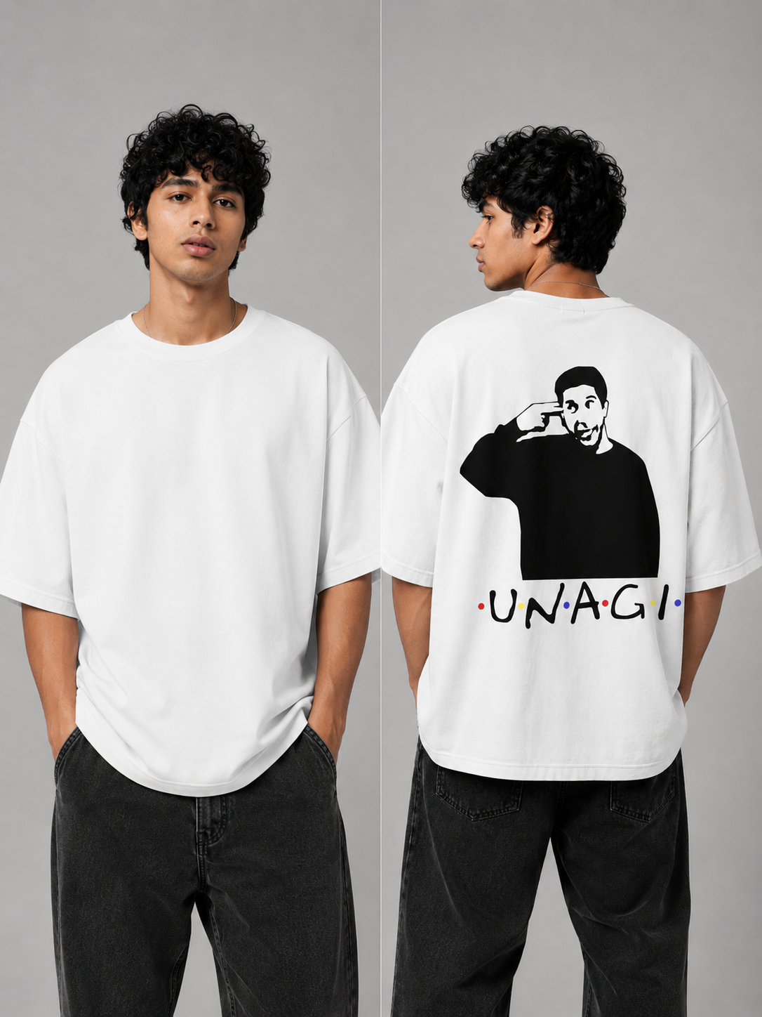 Unagi Printed Round Neck Oversize Pre-customized Tshirt for Men