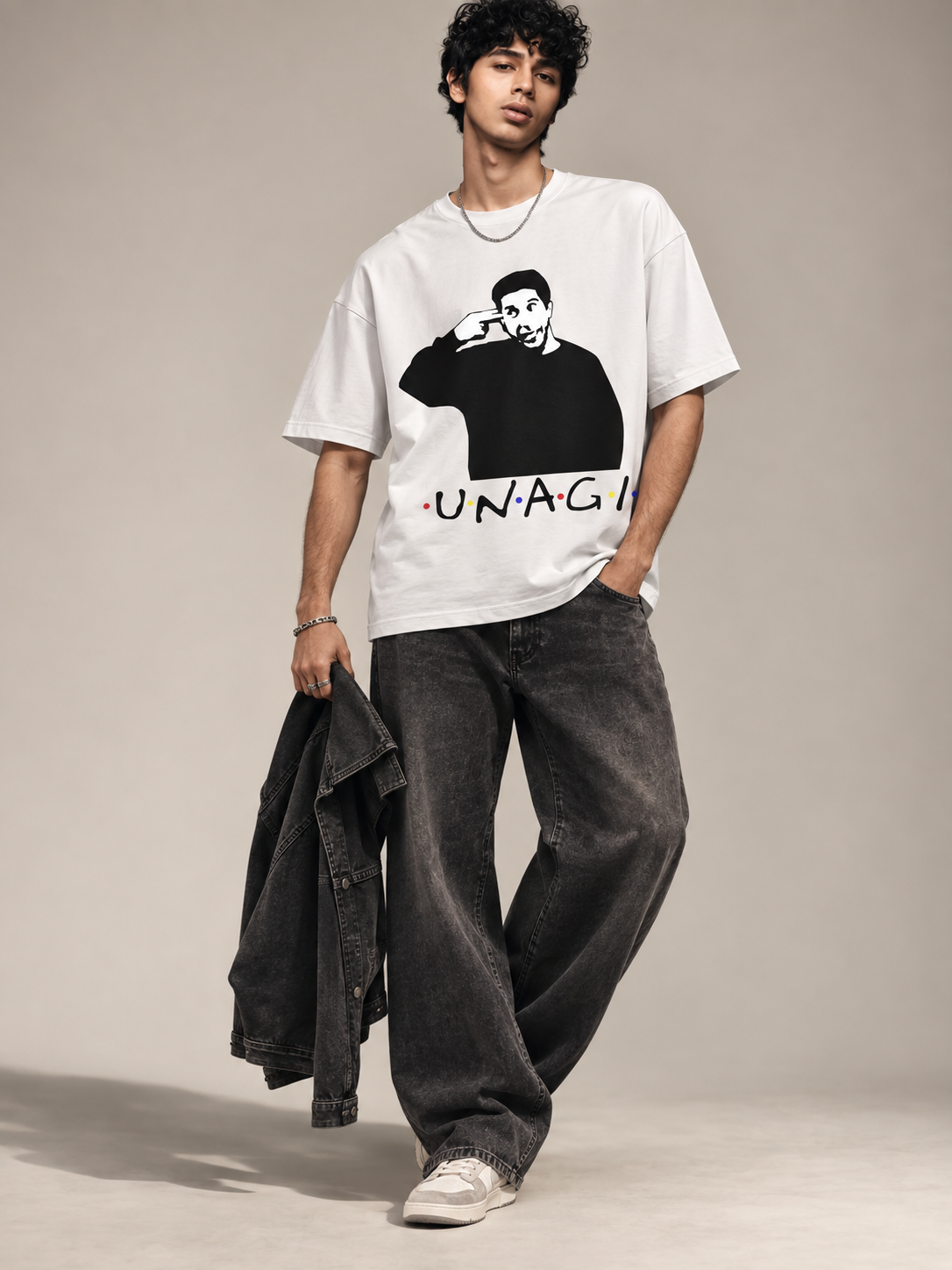 Unagi Printed Round Neck Oversize Pre-customized Tshirt for Men