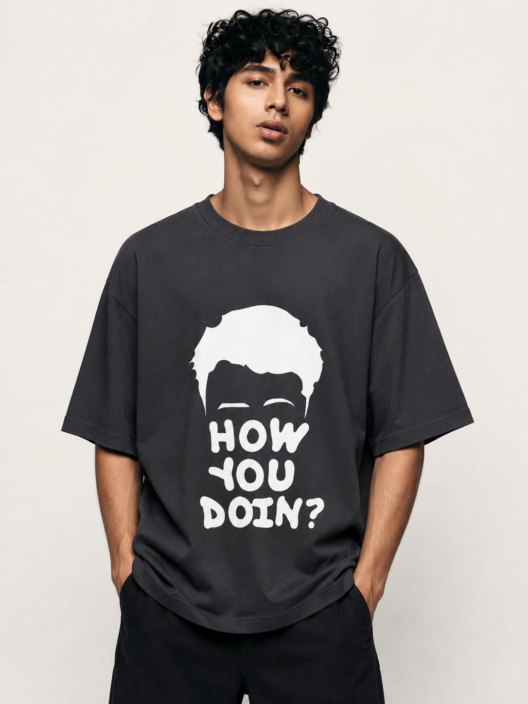 Joey Printed Round Neck Oversize Pre-customized Tshirt for Men
