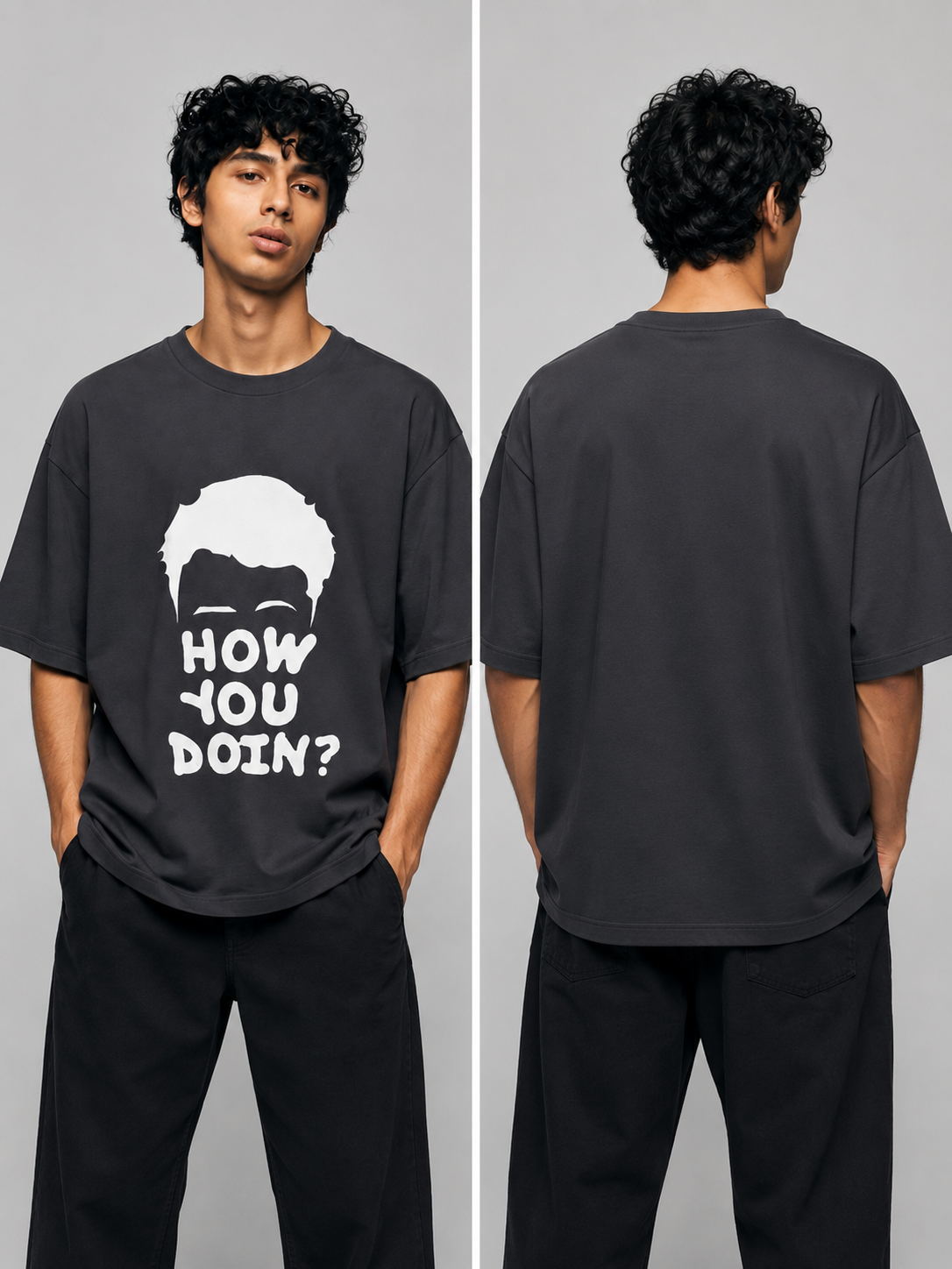 Joey Printed Round Neck Oversize Pre-customized Tshirt for Men