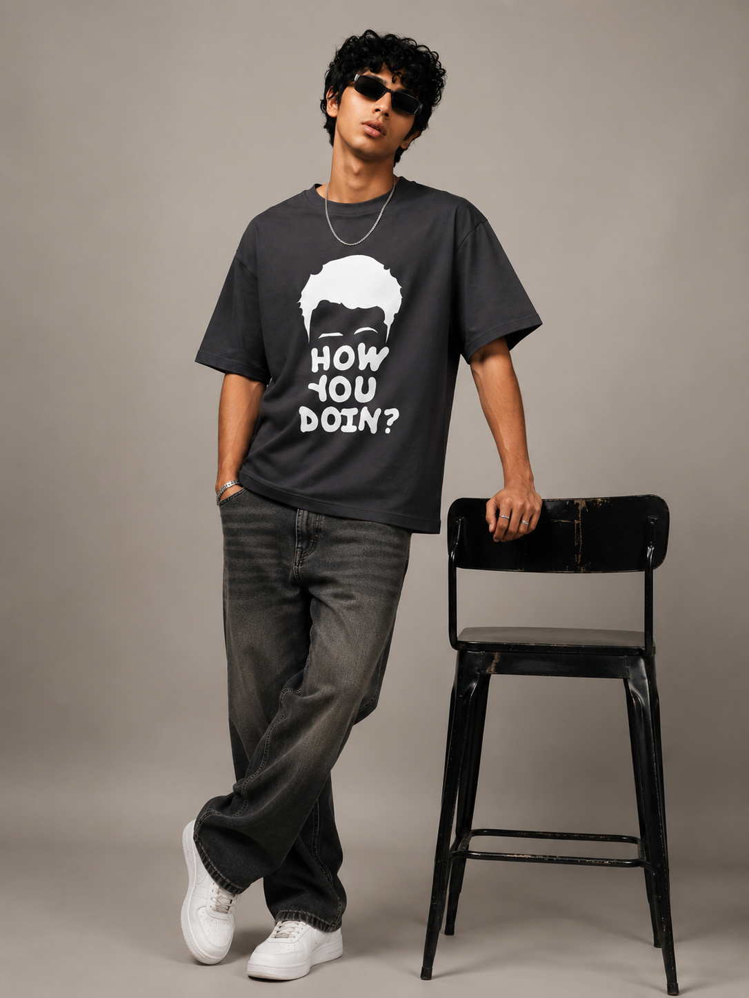 Joey Printed Round Neck Oversize Pre-customized Tshirt for Men