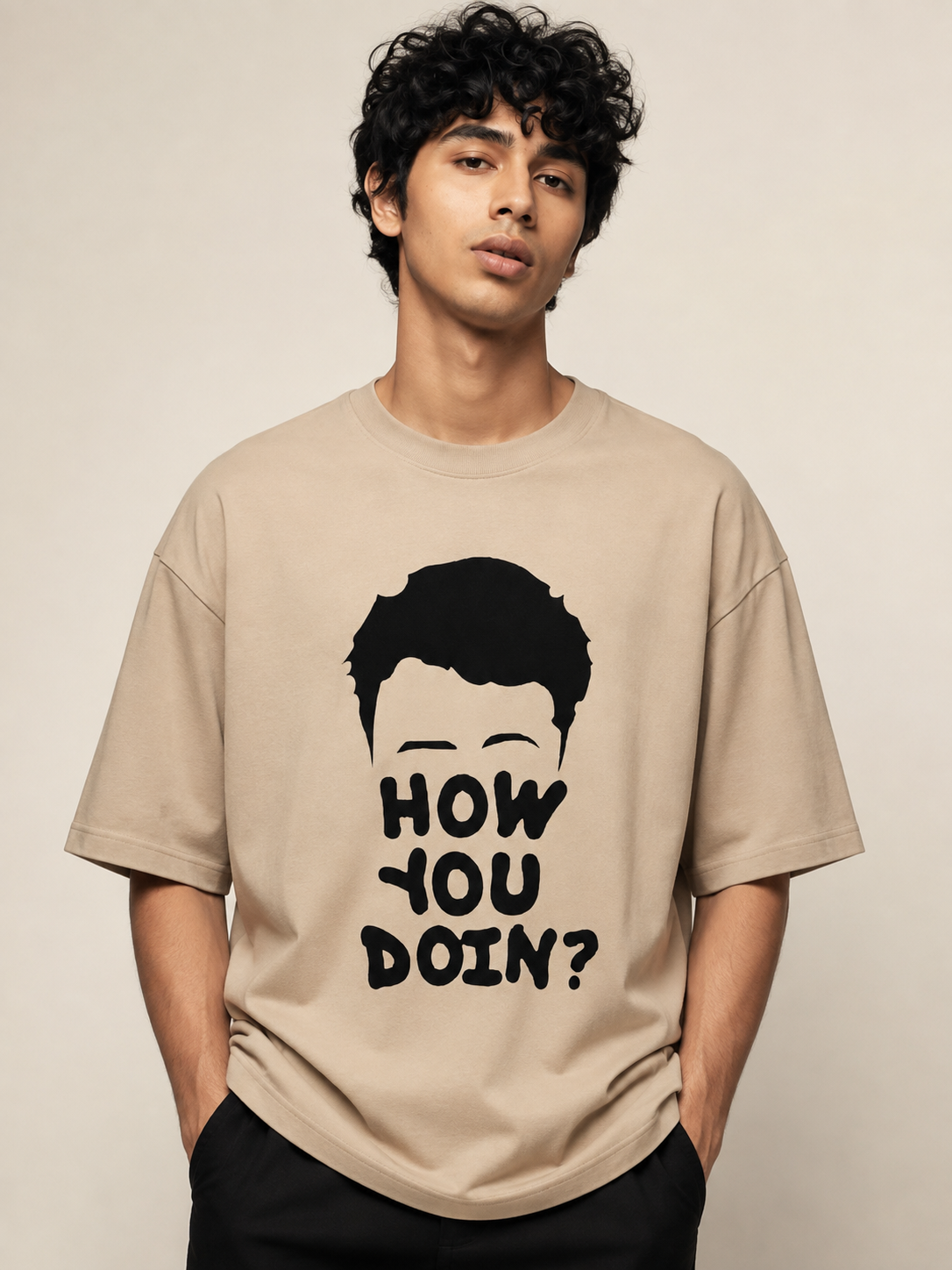 Joey Printed Round Neck Oversize Pre-customized Tshirt for Men