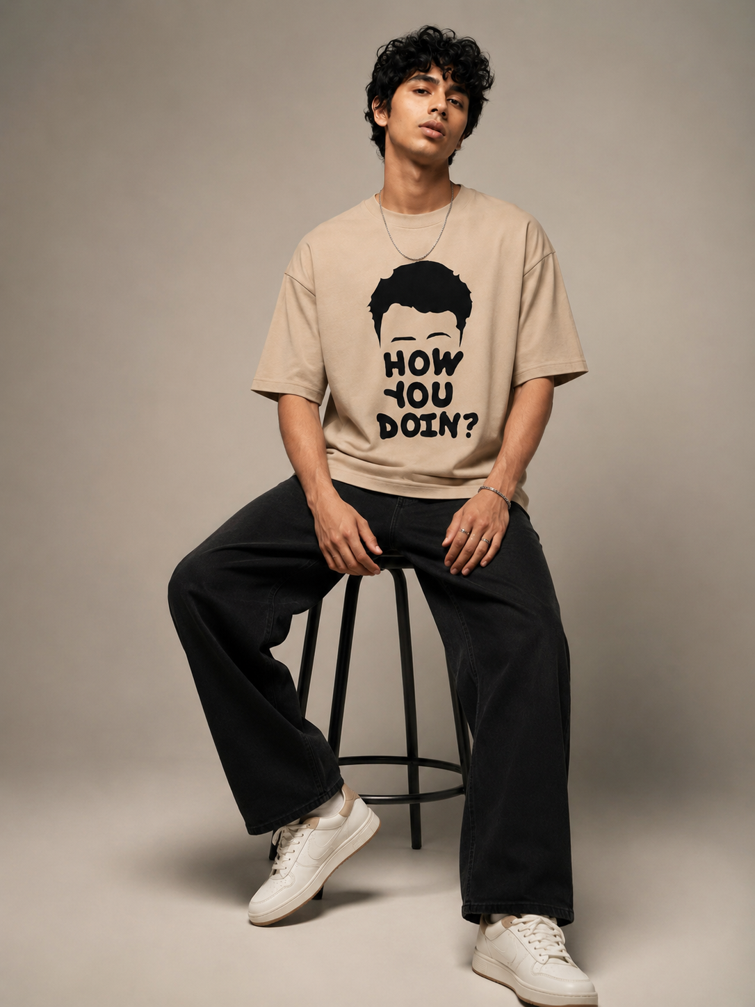 Joey Printed Round Neck Oversize Pre-customized Tshirt for Men