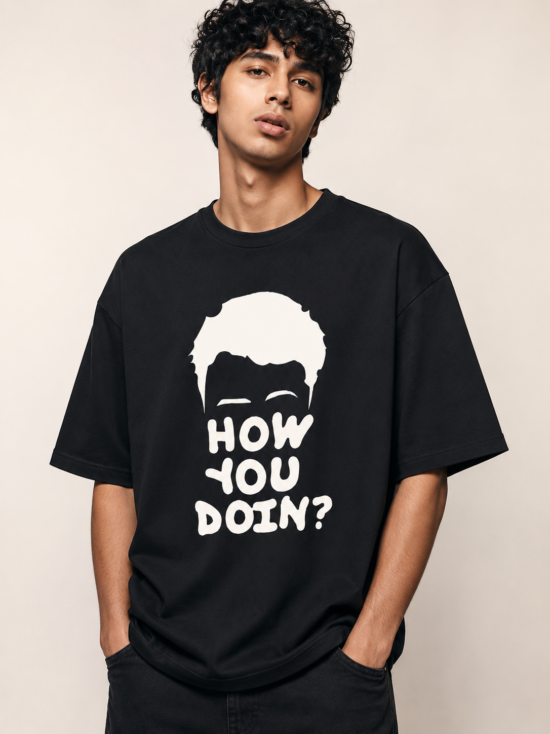 Joey Printed Round Neck Oversize Pre-customized Tshirt for Men