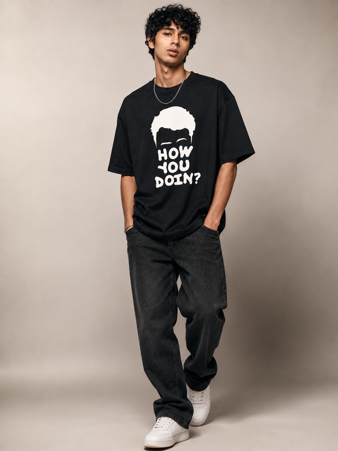 Joey Printed Round Neck Oversize Pre-customized Tshirt for Men