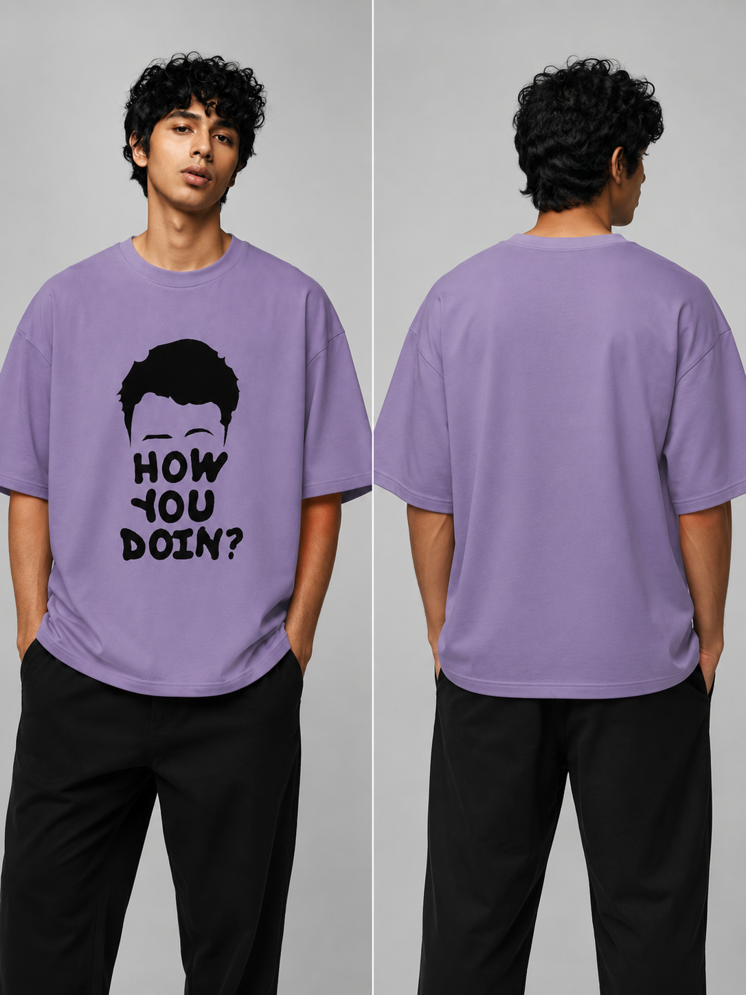 Joey Printed Round Neck Oversize Pre-customized Tshirt for Men