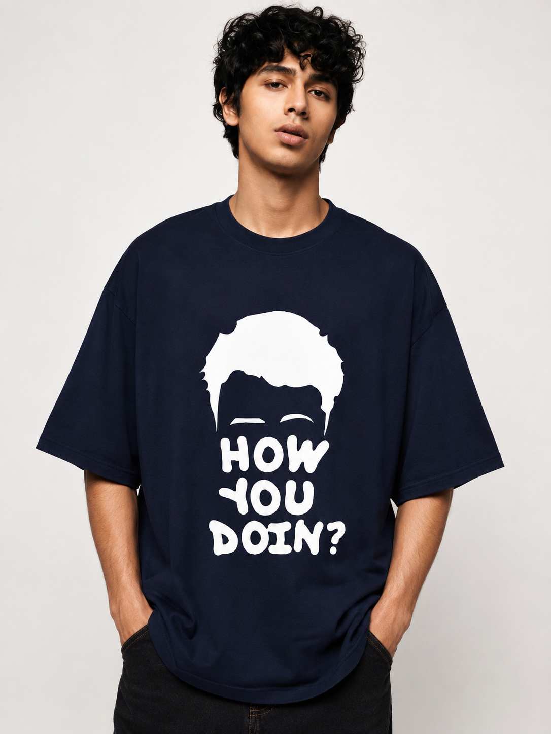 Joey Printed Round Neck Oversize Pre-customized Tshirt for Men