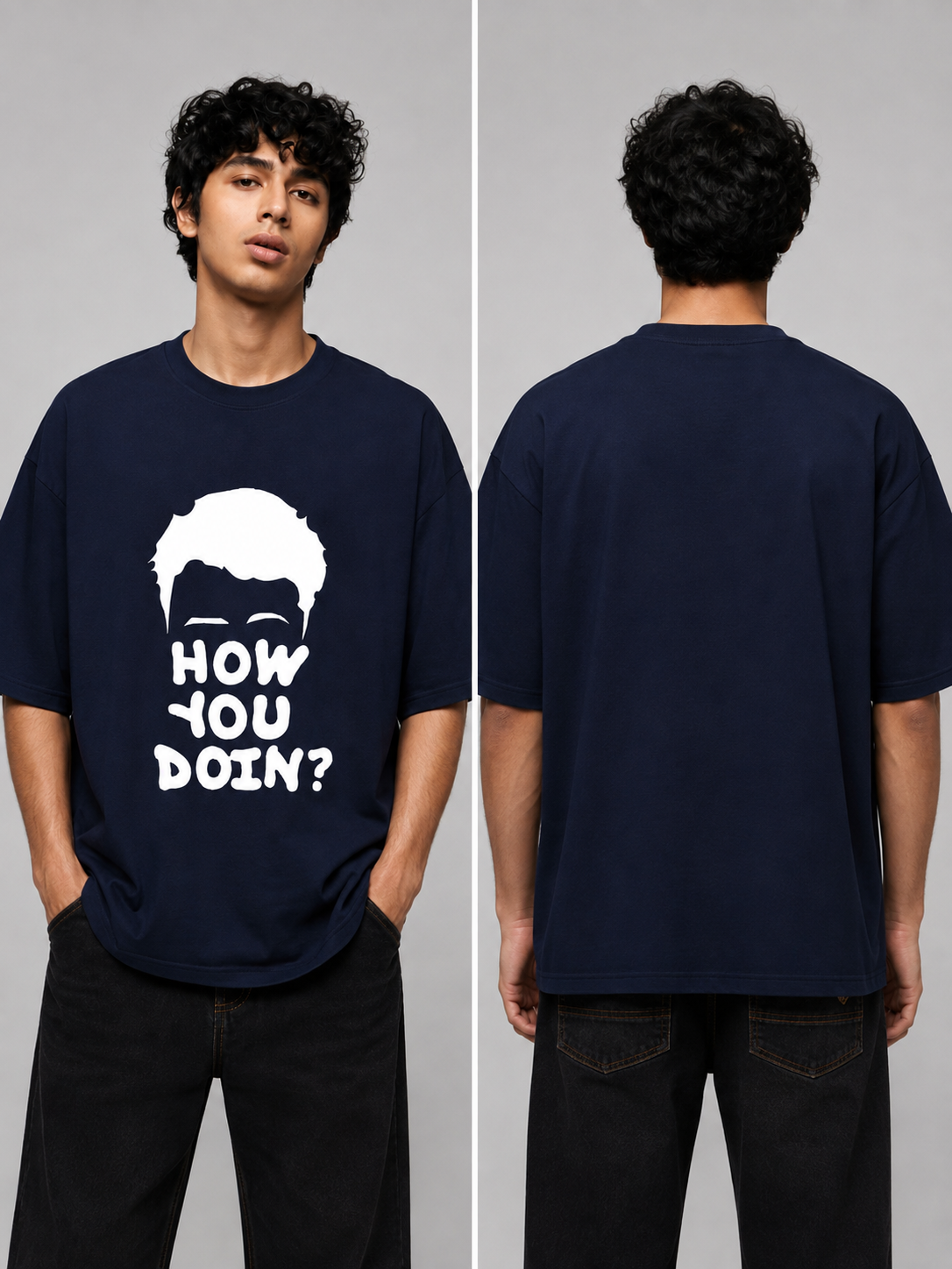 Joey Printed Round Neck Oversize Pre-customized Tshirt for Men