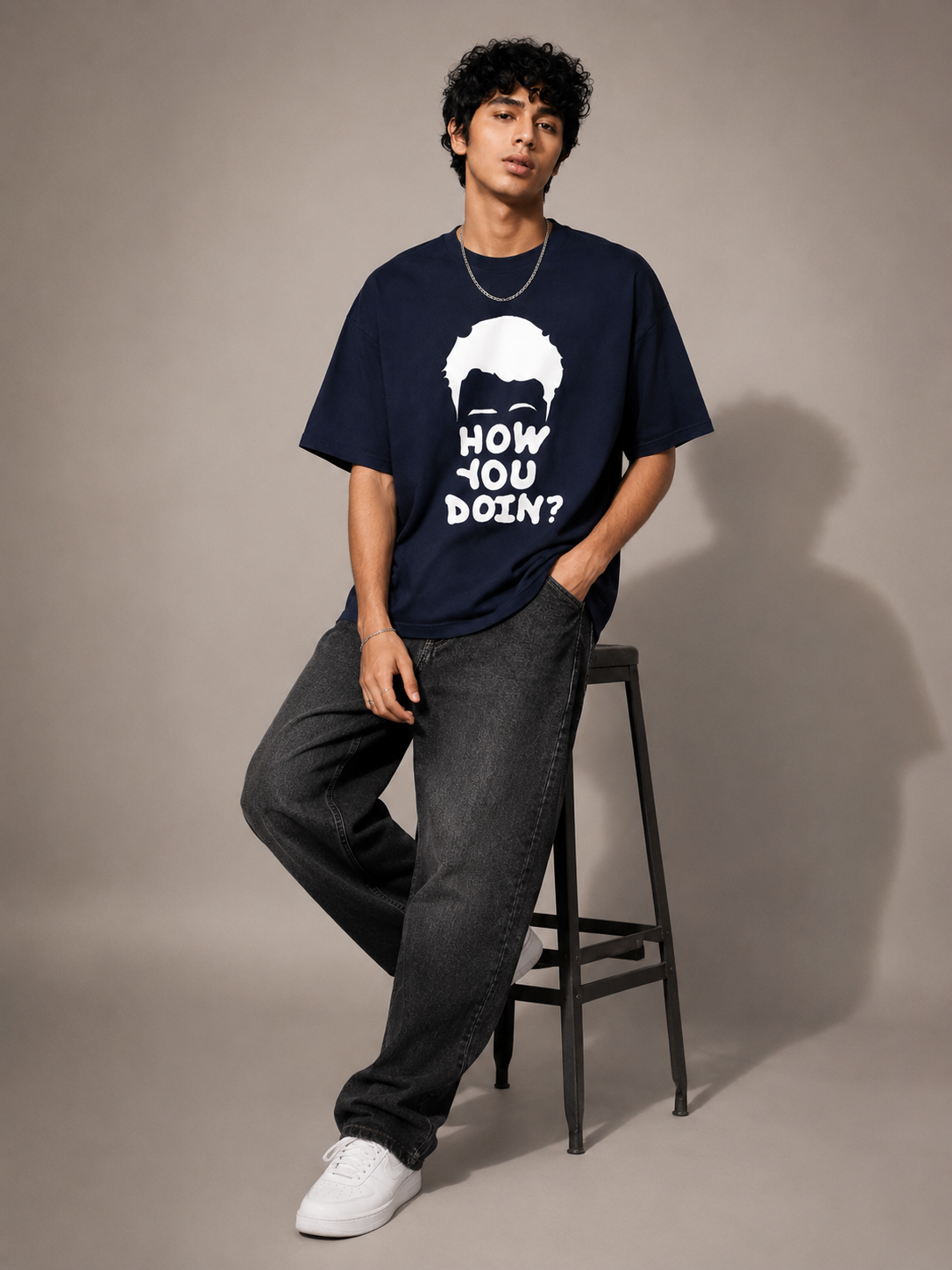 Joey Printed Round Neck Oversize Pre-customized Tshirt for Men