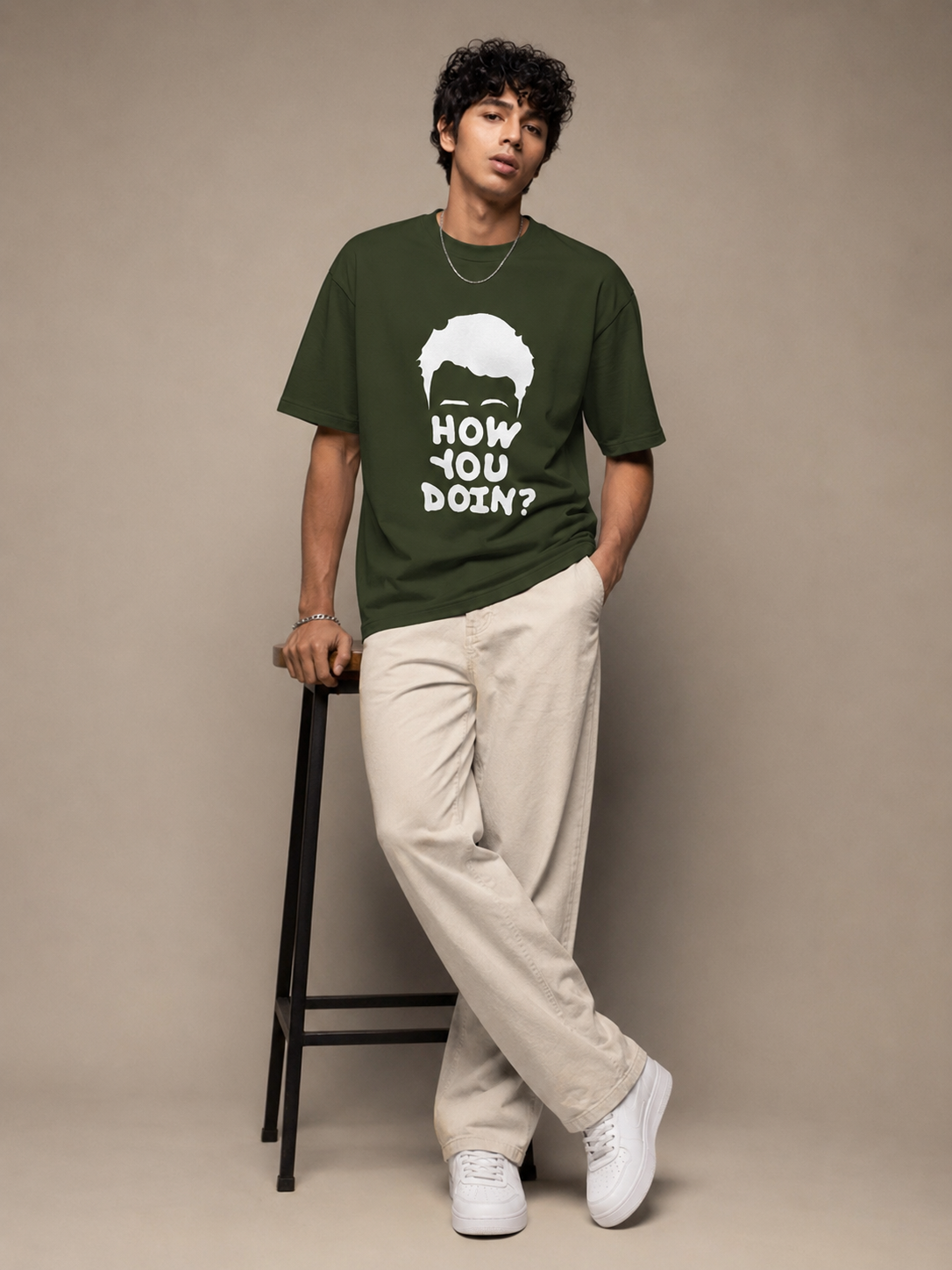 Joey Printed Round Neck Oversize Pre-customized Tshirt for Men