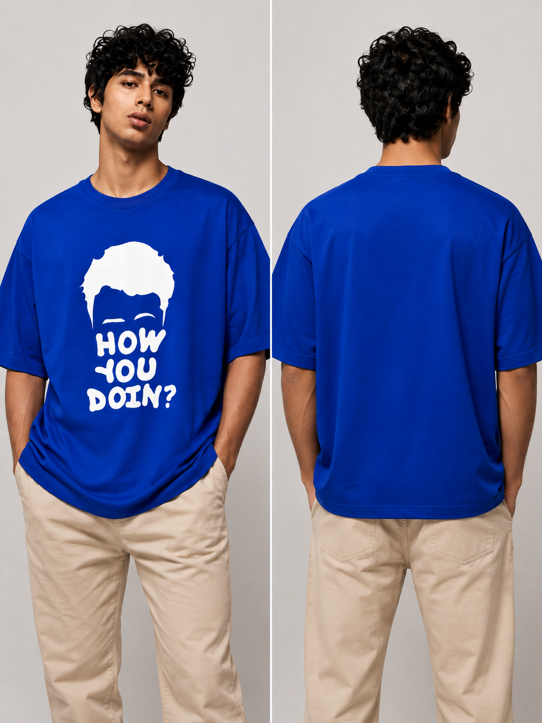 Joey Printed Round Neck Oversize Pre-customized Tshirt for Men