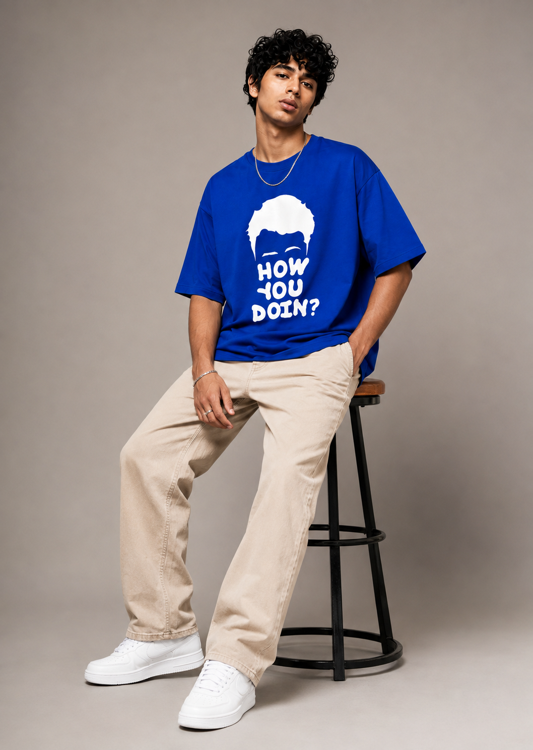 Joey Printed Round Neck Oversize Pre-customized Tshirt for Men