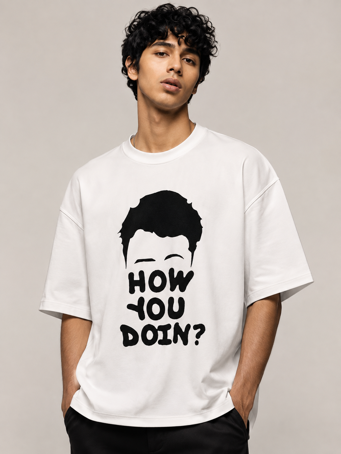 Joey Printed Round Neck Oversize Pre-customized Tshirt for Men