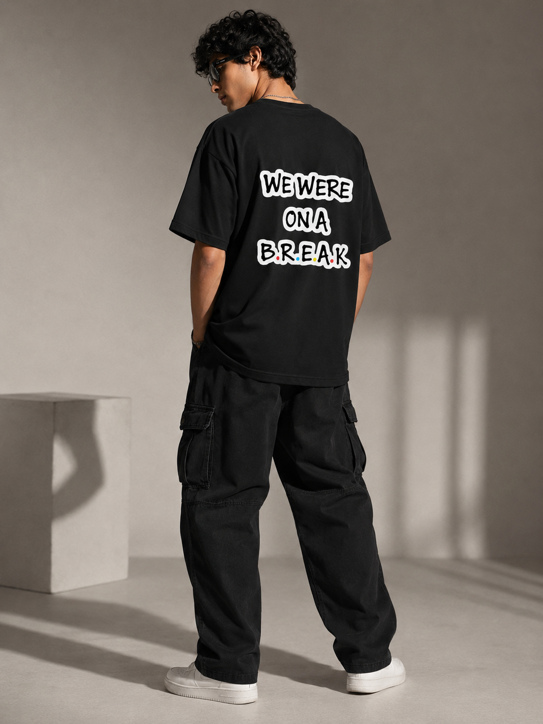 Break Printed Round Neck Oversize Pre-customized Tshirt for Men