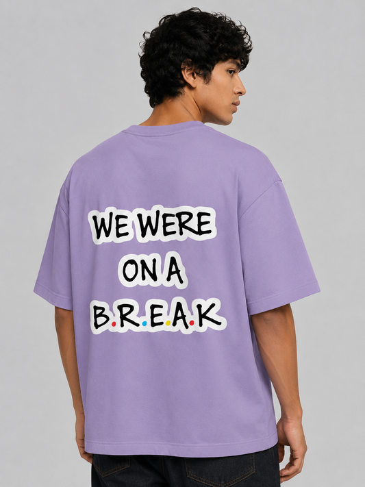Break Printed Round Neck Oversize Pre-customized Tshirt for Men