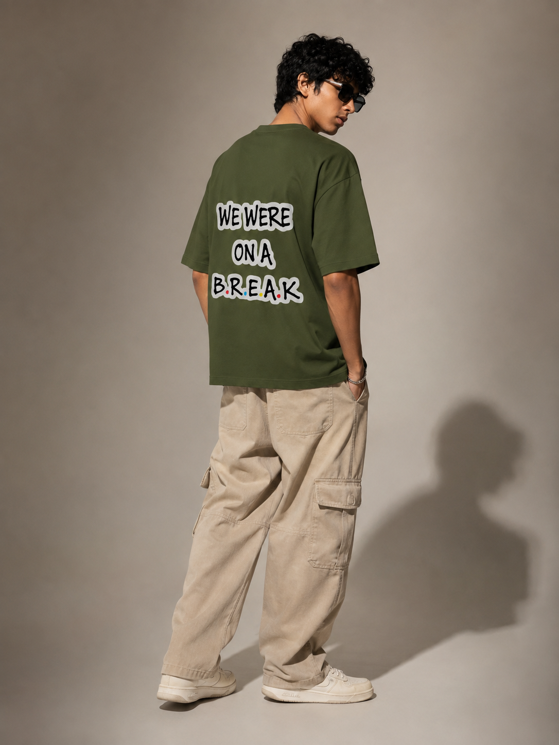Break Printed Round Neck Oversize Pre-customized Tshirt for Men