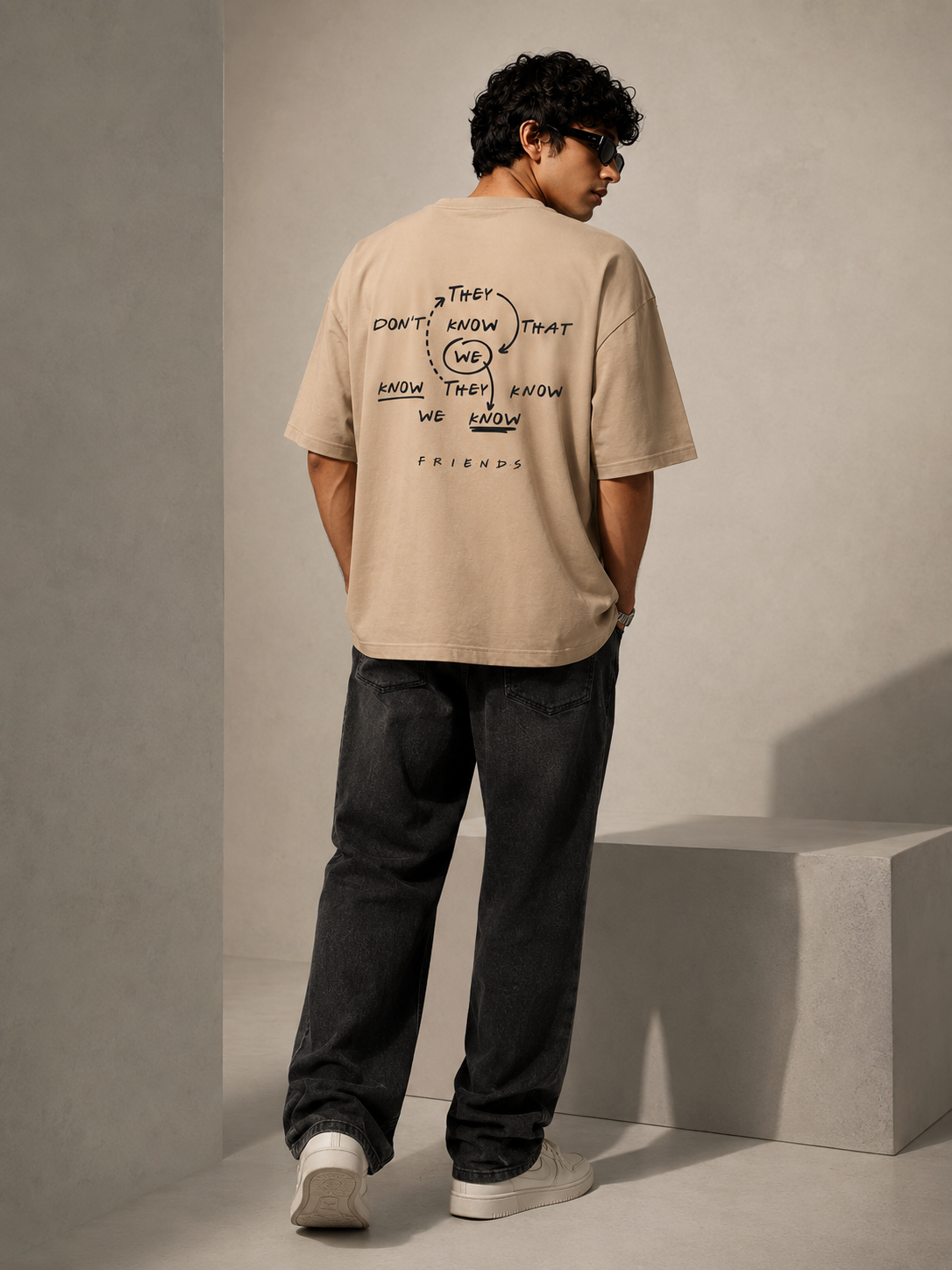 We Know Printed Round Neck Oversize Pre-customized Tshirt for Men