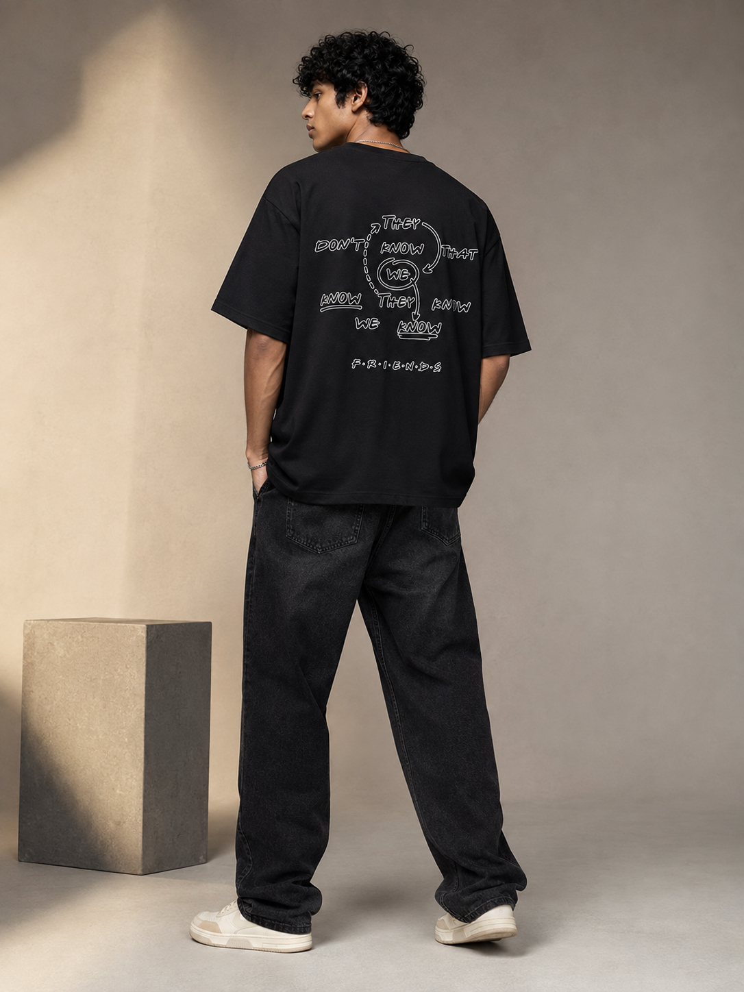 We Know Printed Round Neck Oversize Pre-customized Tshirt for Men
