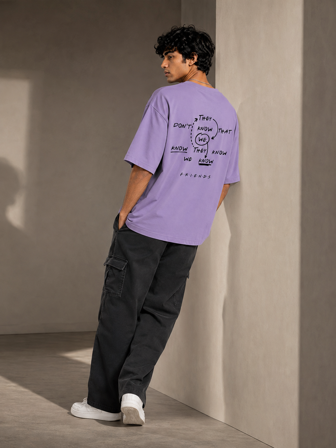 We Know Printed Round Neck Oversize Pre-customized Tshirt for Men