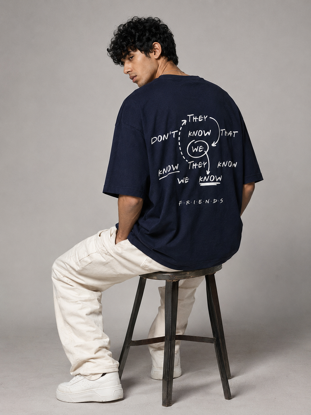 We Know Printed Round Neck Oversize Pre-customized Tshirt for Men