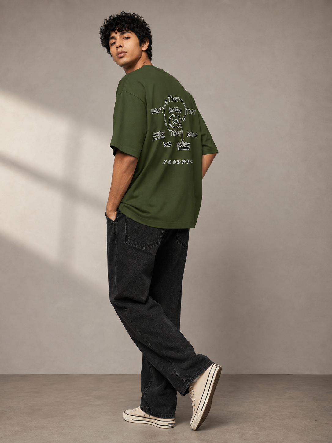 We Know Printed Round Neck Oversize Pre-customized Tshirt for Men