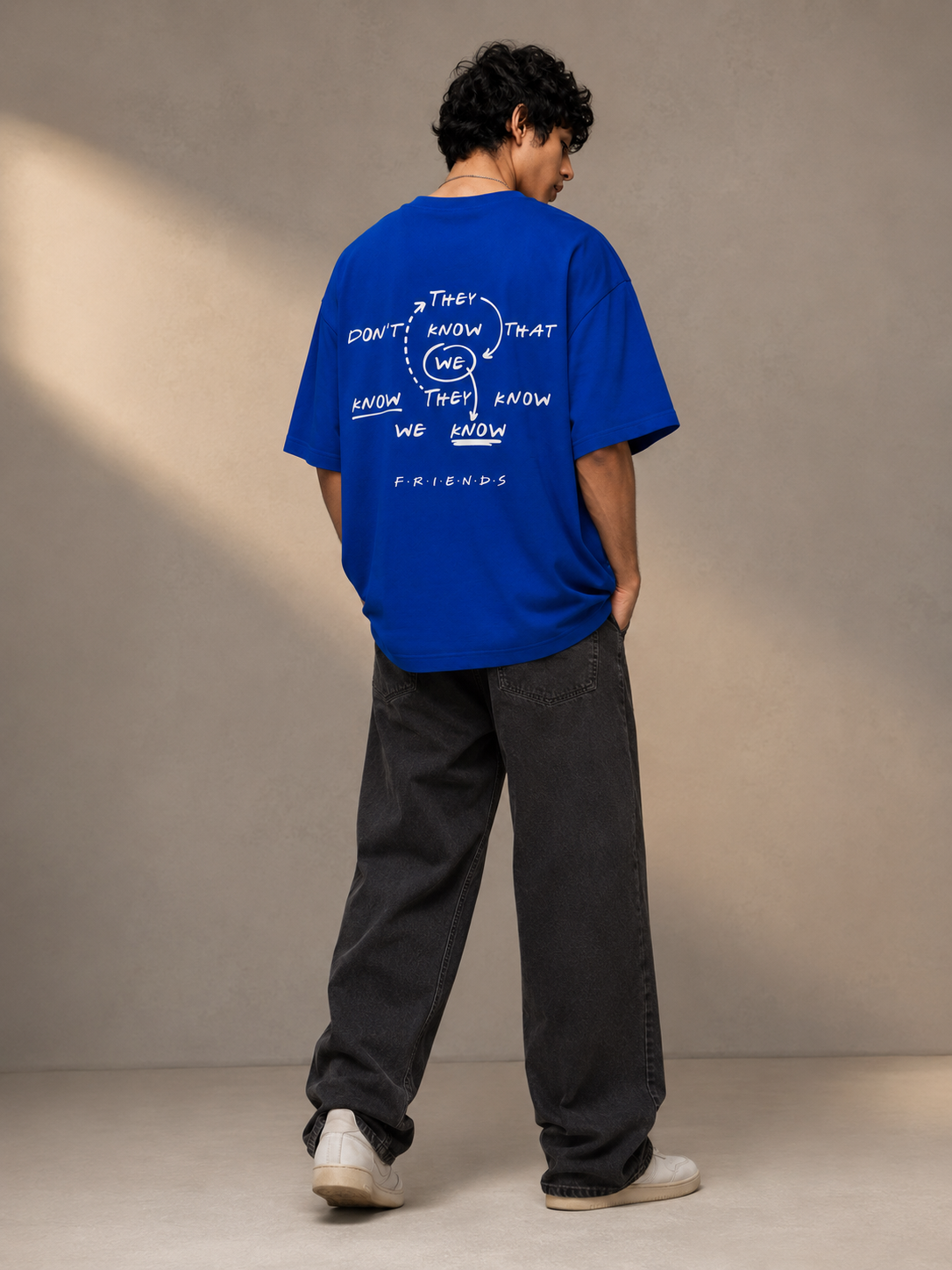 We Know Printed Round Neck Oversize Pre-customized Tshirt for Men