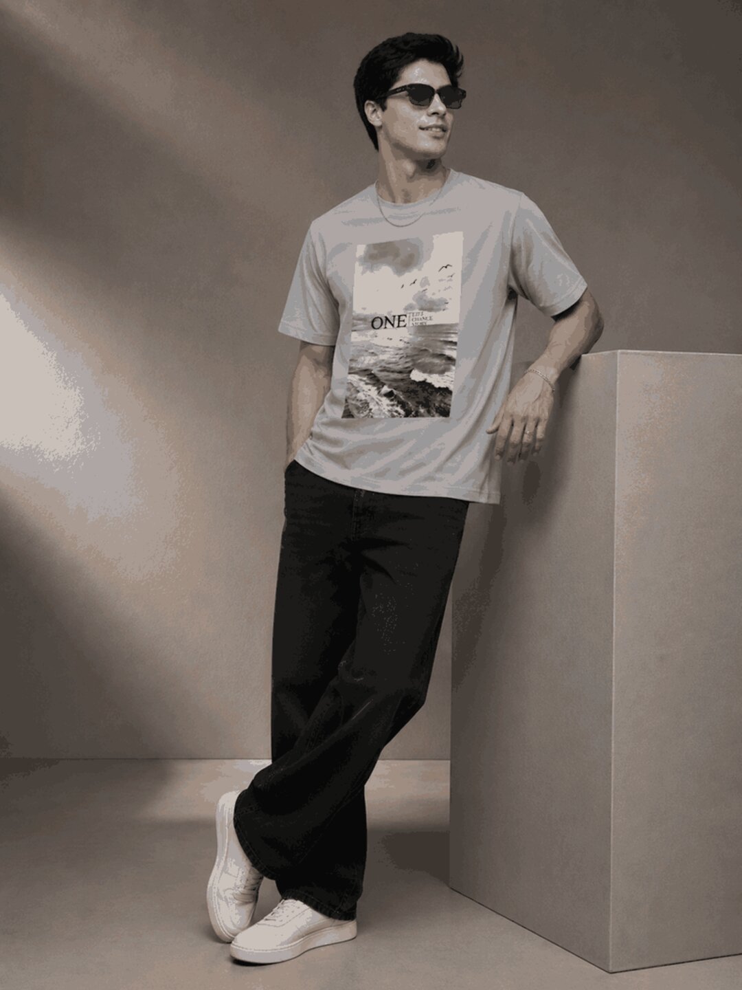 One Life Printed Round Neck Regular Pre-customized Tshirt for Men