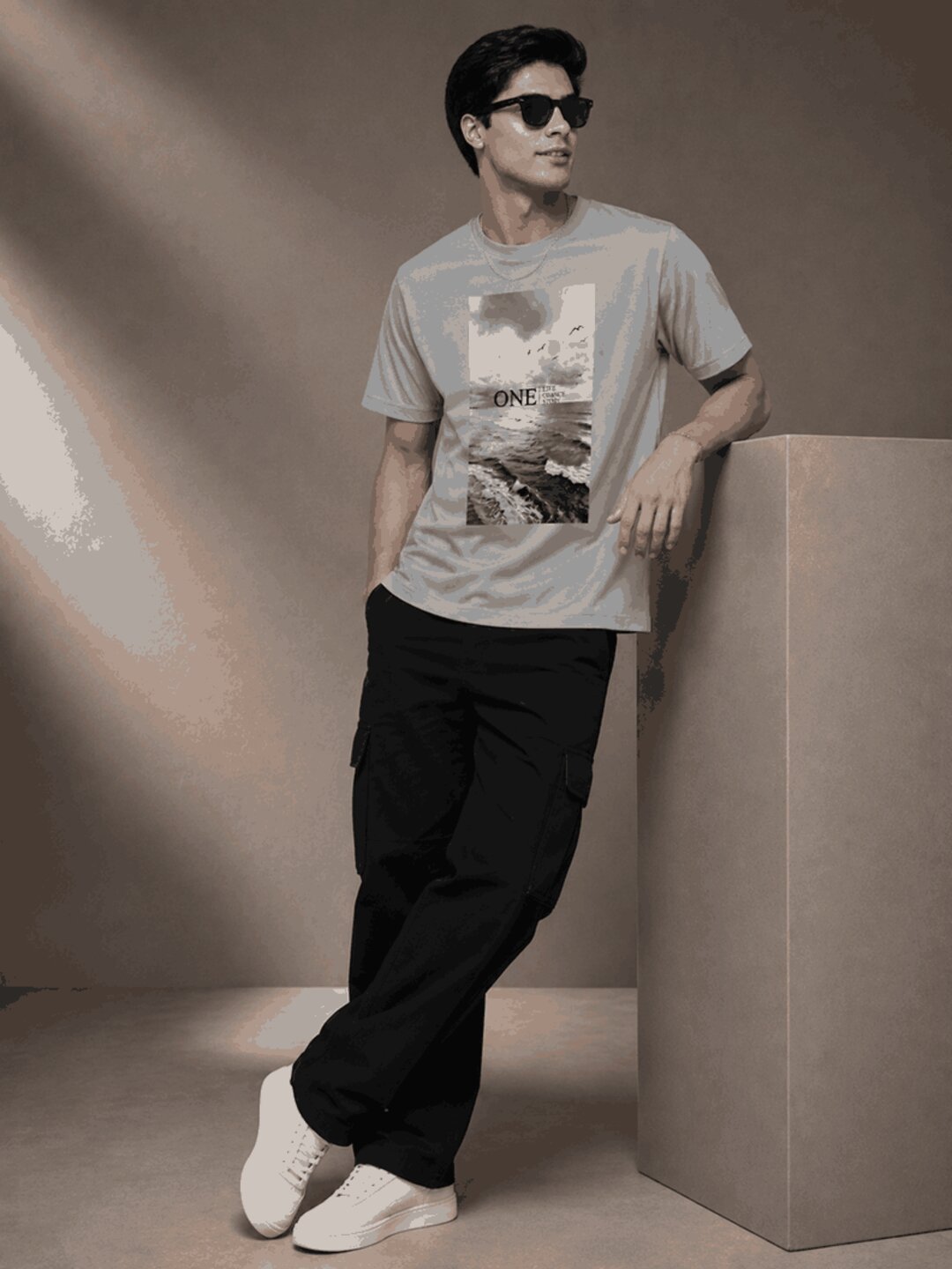 One Life Printed Round Neck Regular Pre-customized Tshirt for Men