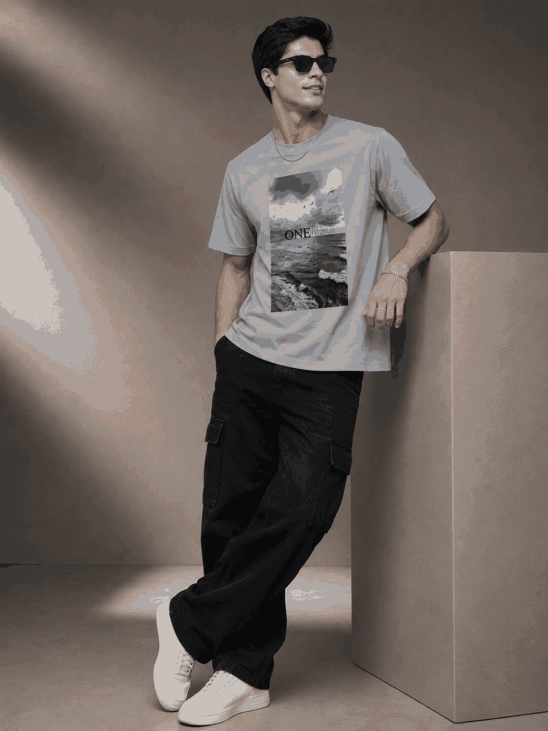 One Life Printed Round Neck Regular Pre-customized Tshirt for Men