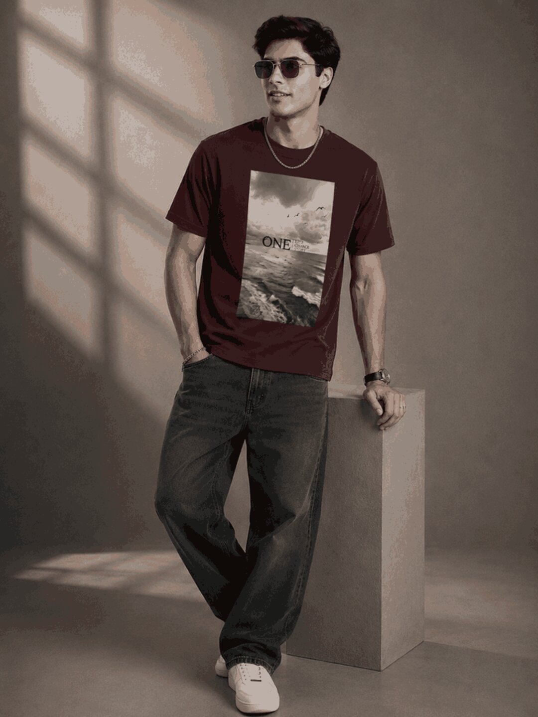 One Life Printed Round Neck Regular Pre-customized Tshirt for Men