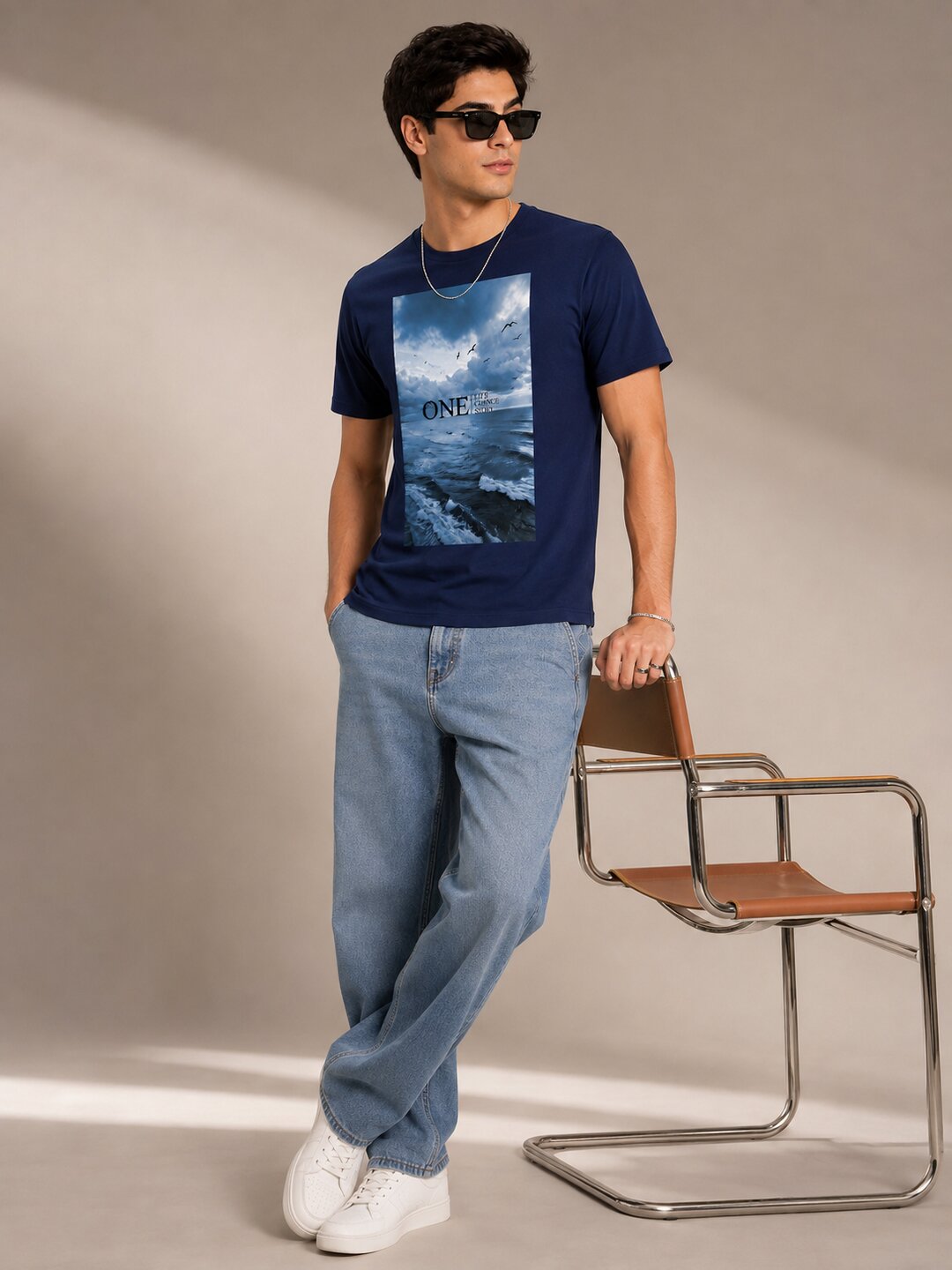 One Life Printed Round Neck Regular Pre-customized Tshirt for Men