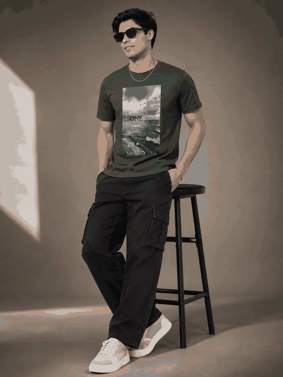 One Life Printed Round Neck Regular Pre-customized Tshirt for Men