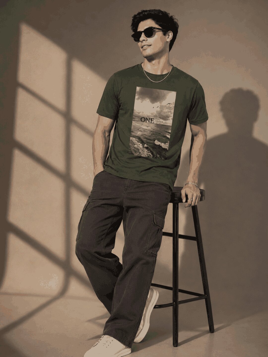 One Life Printed Round Neck Regular Pre-customized Tshirt for Men