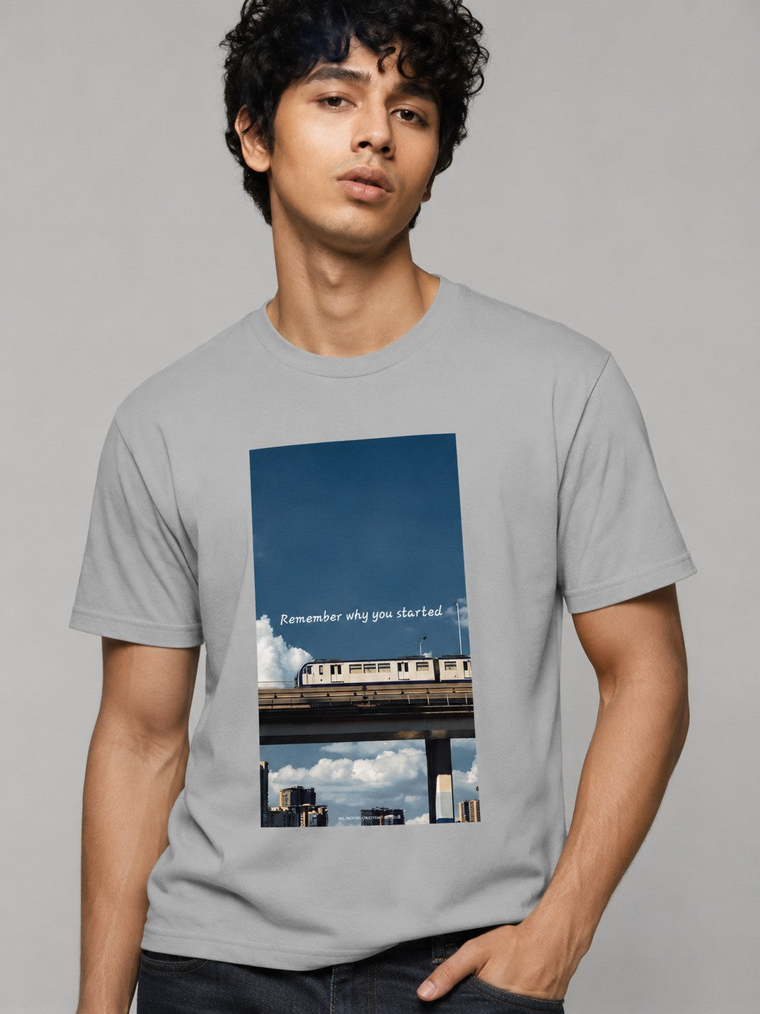 Metro japan Printed Round Neck Regular Pre-customized Tshirt for Men