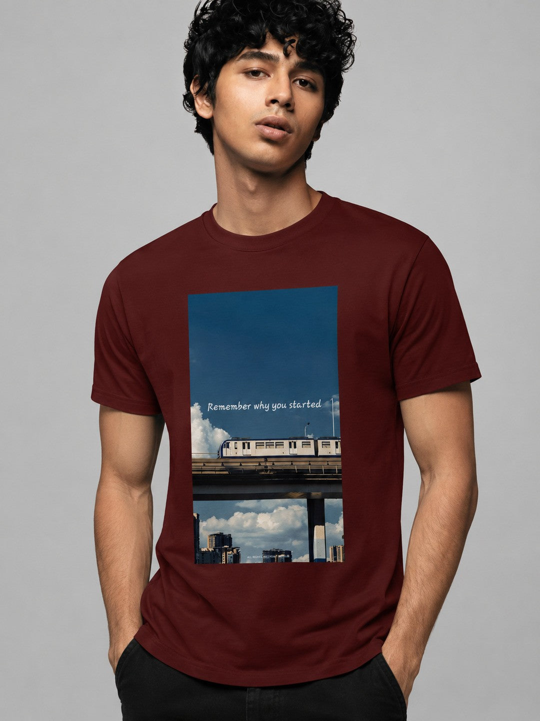 Metro japan Printed Round Neck Regular Pre-customized Tshirt for Men
