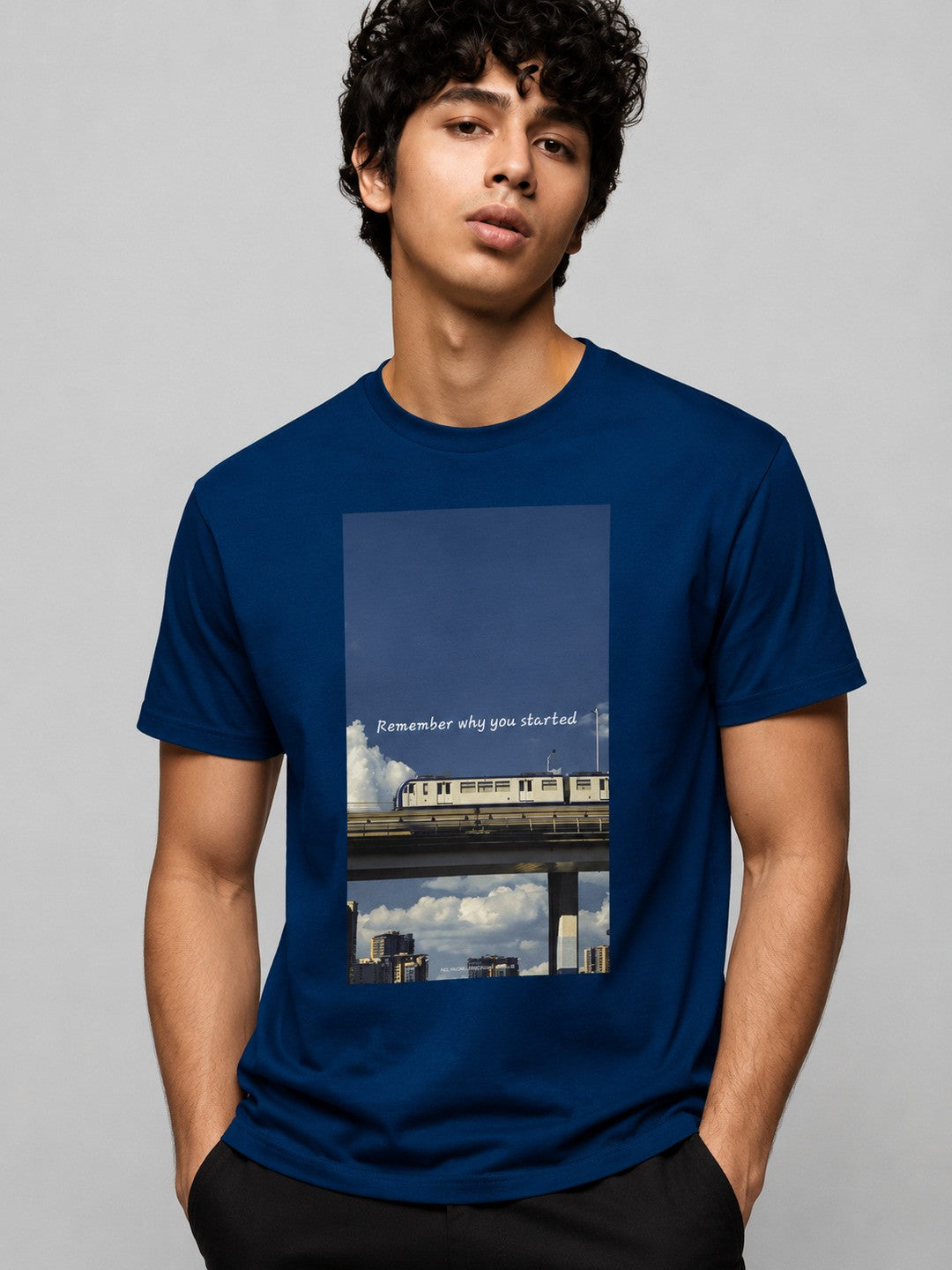 Metro japan Printed Round Neck Regular Pre-customized Tshirt for Men