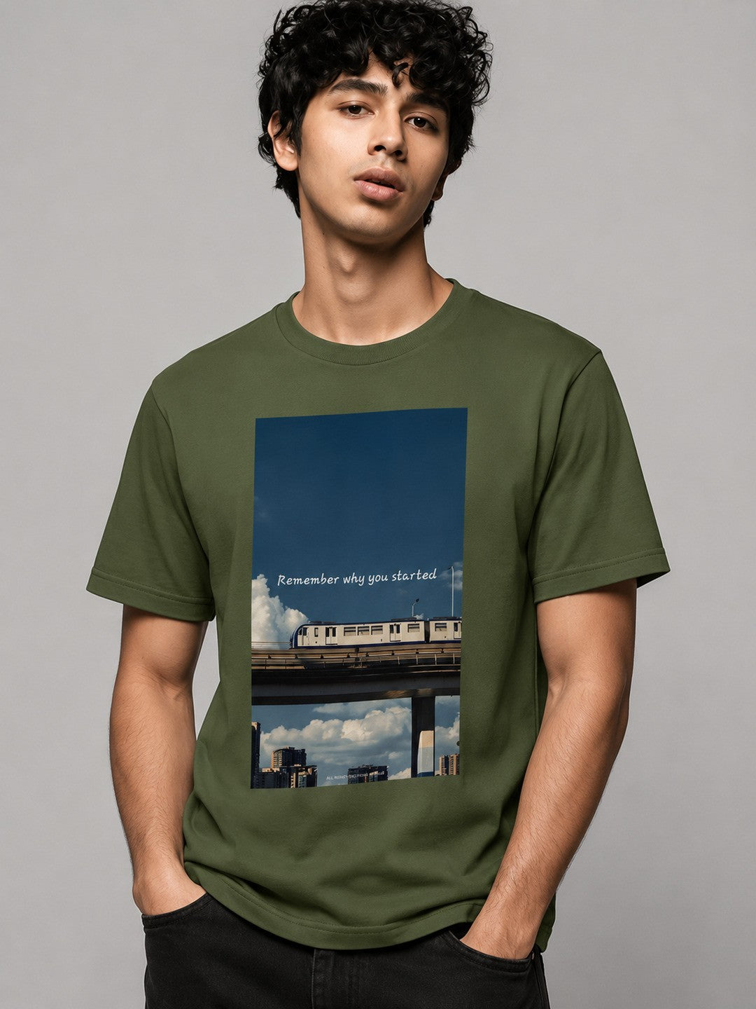 Metro japan Printed Round Neck Regular Pre-customized Tshirt for Men