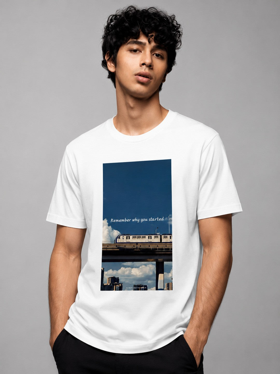 Metro japan Printed Round Neck Regular Pre-customized Tshirt for Men