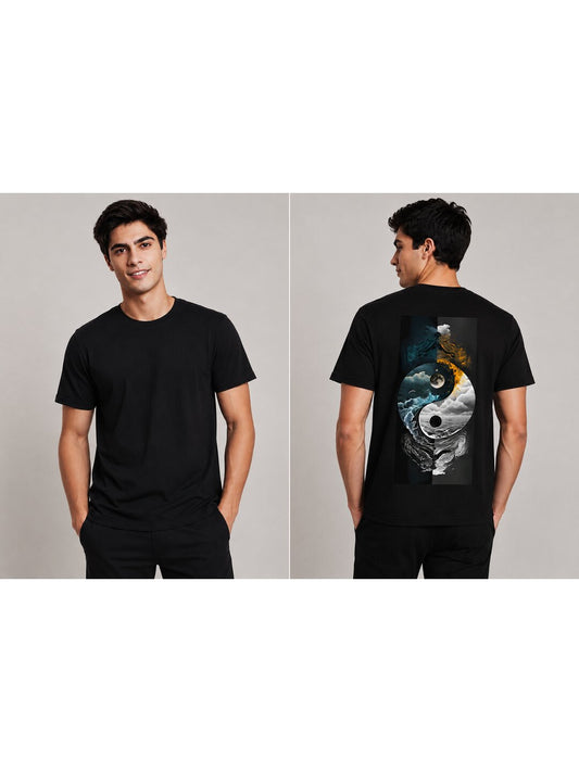 Aesthetic-06 Printed Round Neck Regular Pre-customized T-shirt for Men
