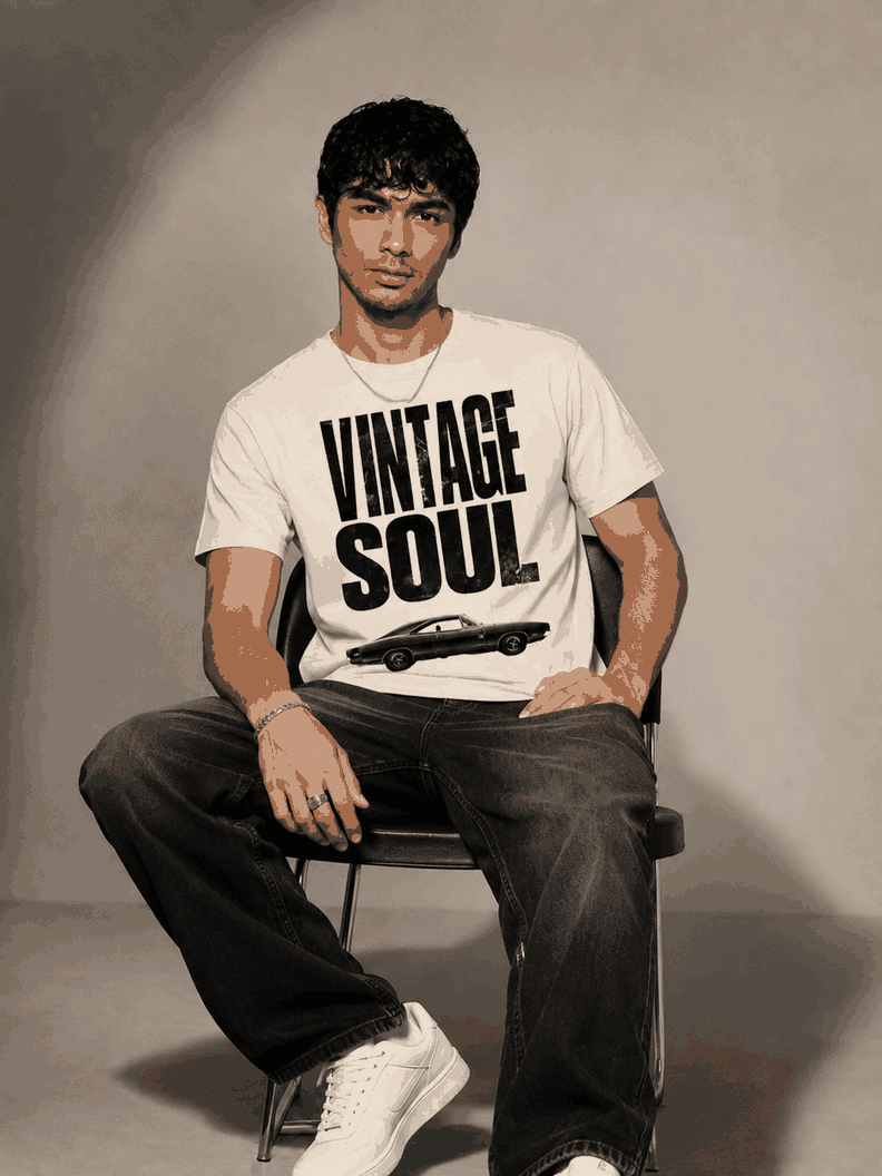 Vintage soul Printed Round Neck Regular Pre-customized Tshirt for Men