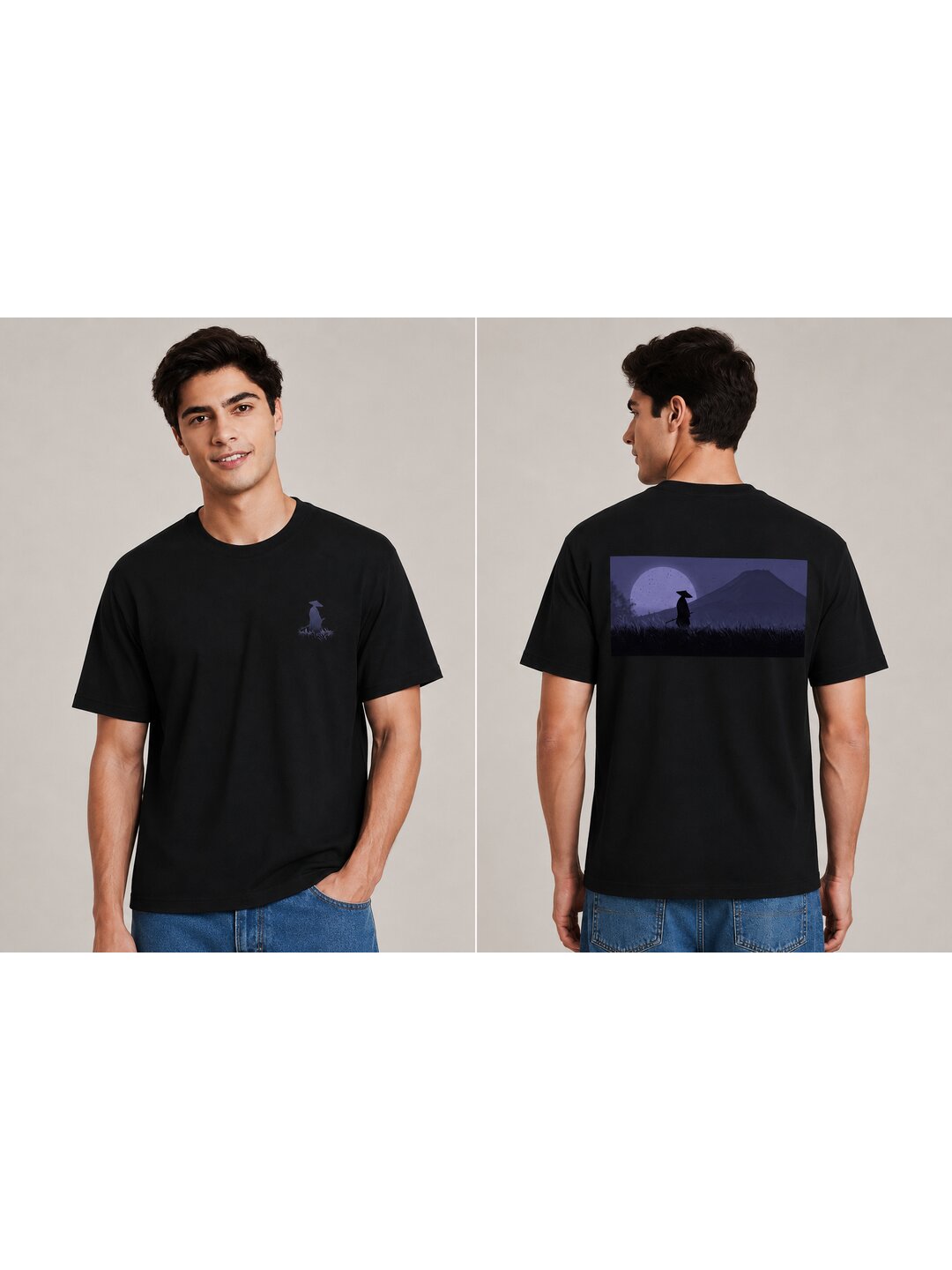Anime-3 Printed Round Neck Regular Pre-customized T-shirt for Men