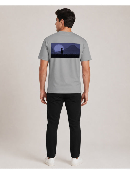 Sakura Warrior Printed Round Neck Regular Pre-customized Tshirt for Men