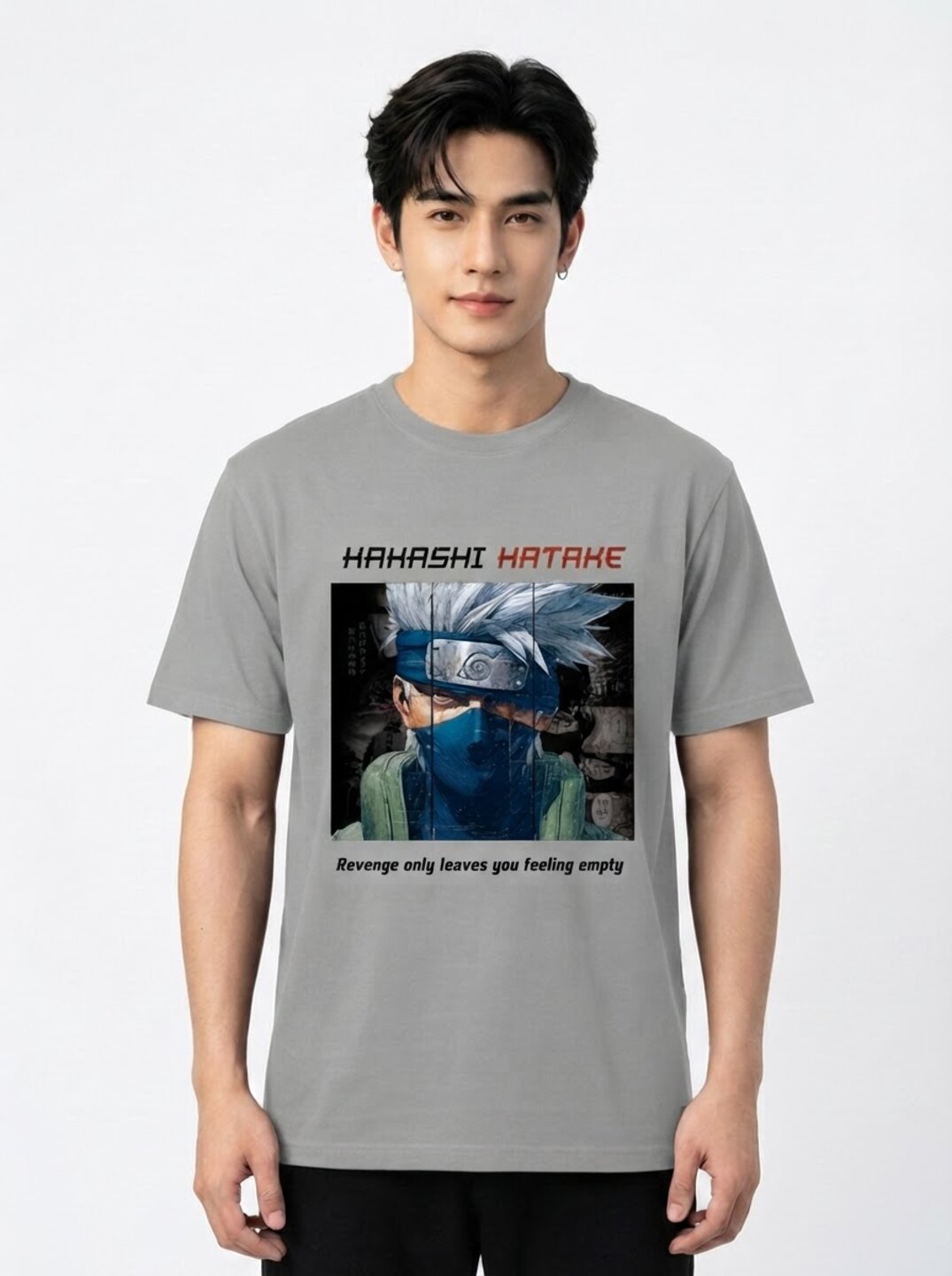 Moon Ninja Printed Round Neck Regular Pre-customized Tshirt for Men