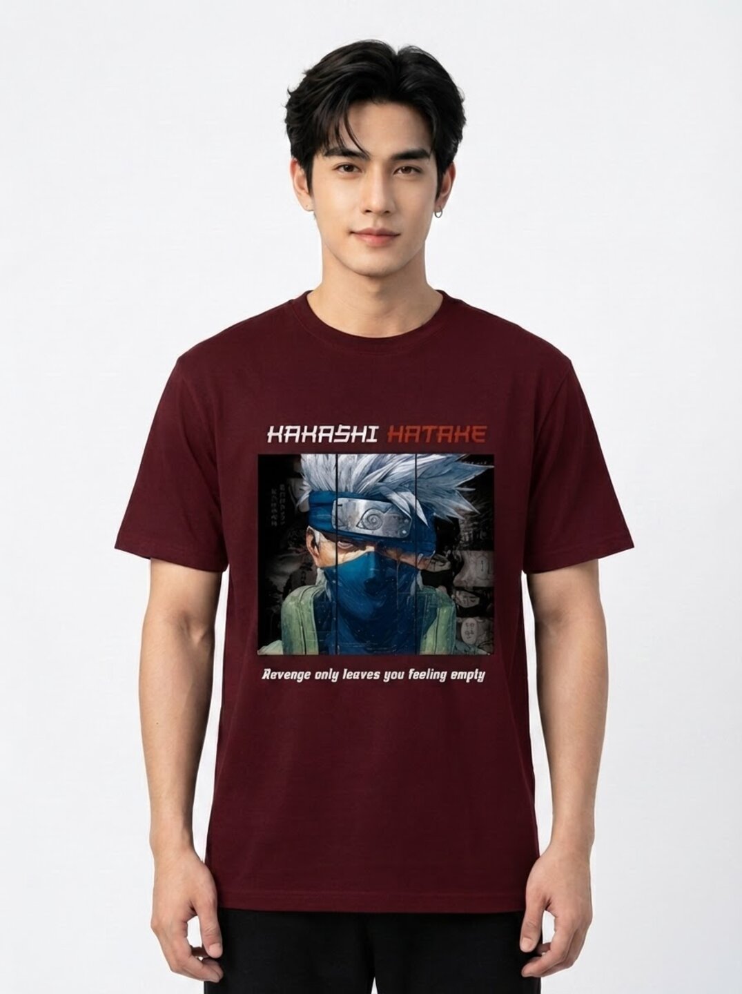 Moon Ninja Printed Round Neck Regular Pre-customized Tshirt for Men